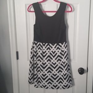Black and White Chevron Dress